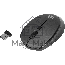 Мышь беспроводная Oklick 488MW серый/черный, 1600 dpi, радиоканал, USB, кнопки - 4