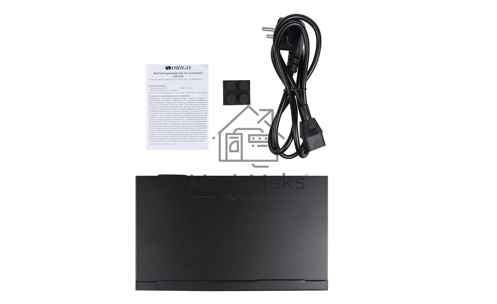 Неуправляемый коммутатор ORIGO OS1216/A1A 16x100Base-TX, корпус металл