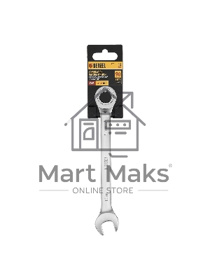 Ключ комбинированный трещоточный Denzel 14709 15 мм, CrV, матовый хром