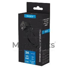 Сетевое зарядное устройство Maxvi A304T Type-C\USB 3A 15W + литой кабель Type-C 1.2м, черный