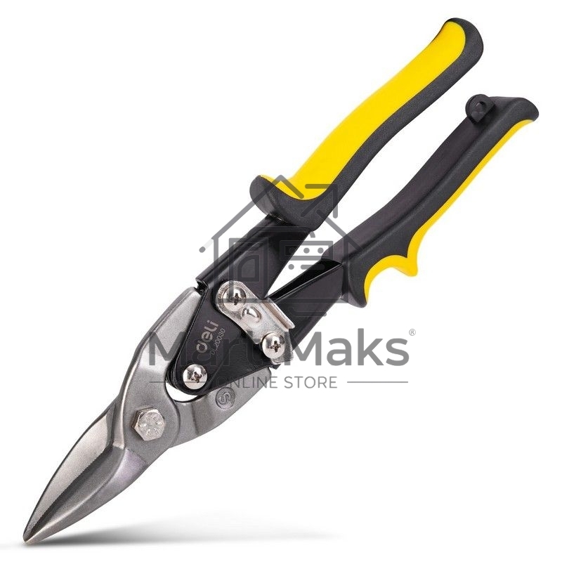 Ножницы по металлу Deli DL20030 Режущая кромка Cr-V с высокочастотной термообработкой. Двухкомпонентная ручка.