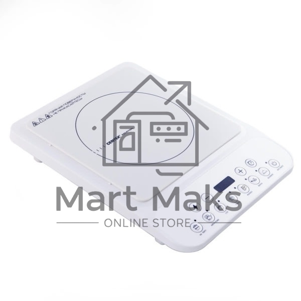 Плита настольная электрическая Centek CT-1517 белый, 2 кВт, индукция, конфорки - 1, стеклокерамика, сенсор