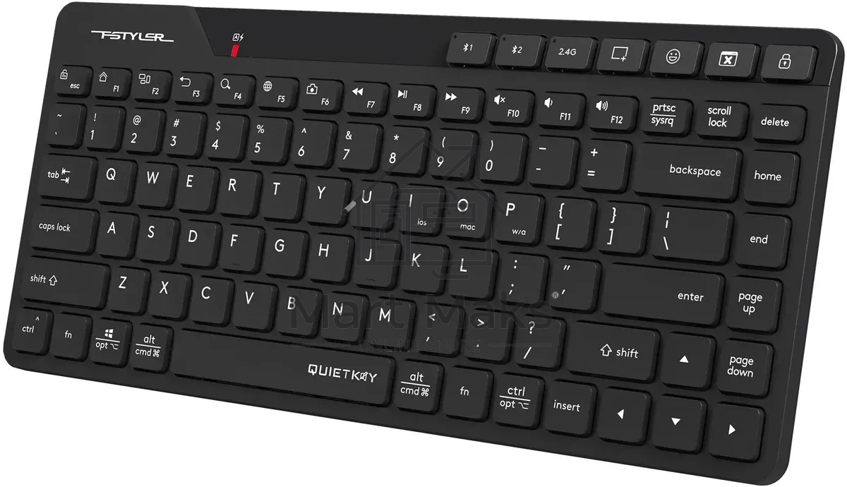Клавиатура A4Tech Fstyler FBK26C AS беспроводная, USB, Bluetooth/Радиоканал, черный