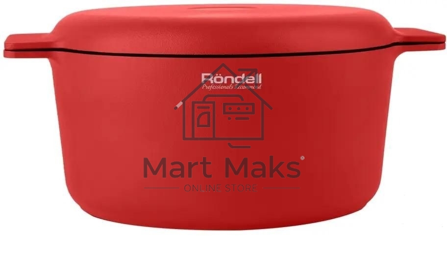 Кастрюля Rondell Red Edition RDA-1118, 4.6л, 24см, с крышкой, красный