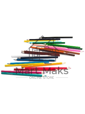 Карандаши цветные Silwerhof Веселые друзья 2.65мм, шестигранный профиль, дерево, ассорти, 24 цвета, коробка с европодвесом