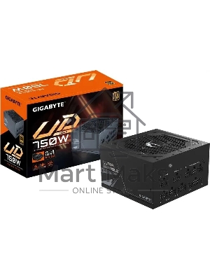 Блок питания Gigabyte ATX 750W GP-UD750GM PG5 80 PLUS gold (20+4pin) APFC 120мм fan 8xSATA Cab Manag RTL
