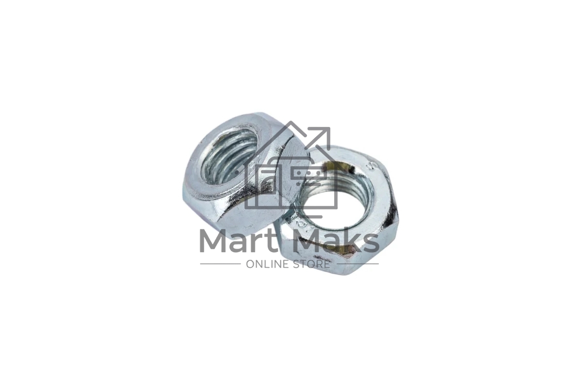 Гайка шестигранная Tech-Krep 103027 М10 цинк. DIN 934 (уп.18 шт) пакет