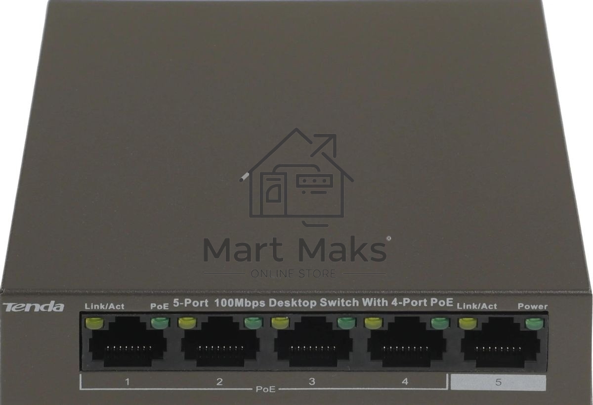 Коммутатор Tenda TEF1105P-4-38W 5PORT 10/100M