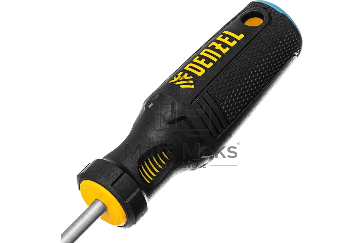 Отвертка Denzel SL6x100 мм, S2, 3к рукоятка