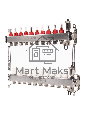 Коллектор Royal Thermo нерж. в сборе с расходомерами 1