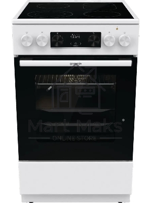Плита электрическая Gorenje GECS5C70WA белый, конфорок 4 электрических, духовка 70 л, 50 см x 85 см x 59.4 см