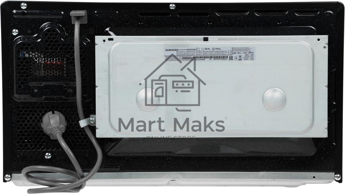 Микроволновая печь Samsung MG23T5018AN/BW голубой, 23 л, 800 Вт, переключатели - сенсор