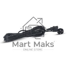 Кабель питания компьютера Cabeus PC-186-VDE-5M IEC 320 C13, вилка Schuko, 5 м, 10А, черный