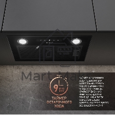 Вытяжка встраиваемая Weissgauff Box 1200 BL черный, 52 см, 900 куб. м/ч, 53 дБ