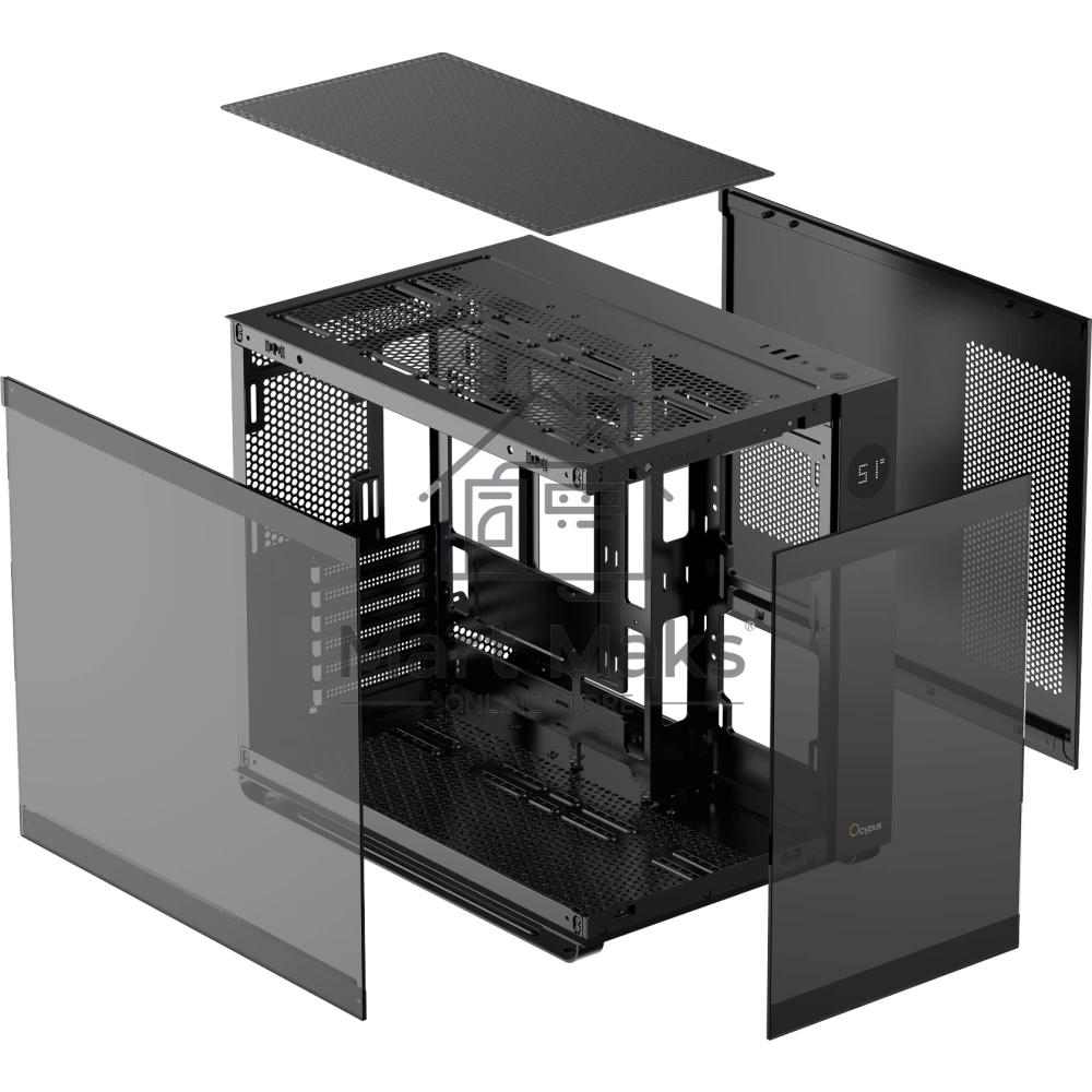 Компьютерный корпус Ocypus Iota C70 BK ARGB ATX/win/black/6 ARGB fans/no PSU/Tempered Glass