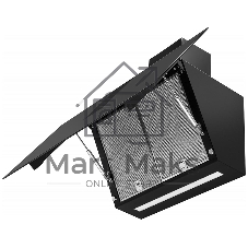 Вытяжка кухонная наклонная Maunfeld Aurora 90 черный матовый, 90 см, 1270 куб. м/ч, 52 дБ