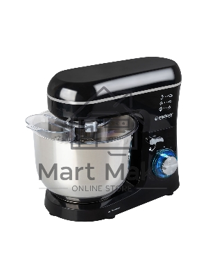 Миксер планетарный Endever Sigma-120, черный, мощность 1800 Вт, объем чаши 6 л, планетарная система смешивания, 2 шт/уп.