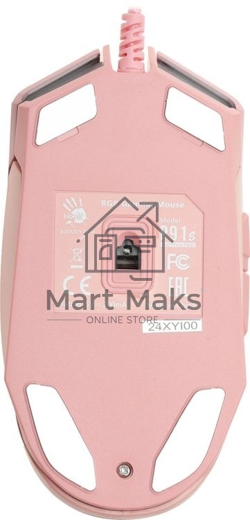 Мышь проводная A4Tech Bloody P91s розовый, 8000 dpi, USB, кнопки - 8