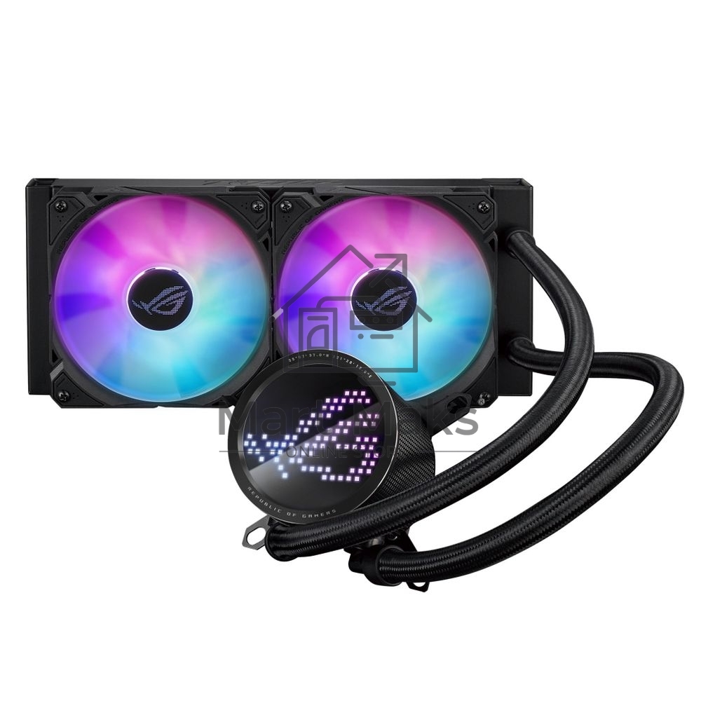 Жидкостная система охлаждения ASUS ROG RYUO III 240 ARGB черный, 120 мм, алюминий, 2200 об/мин, 36.45 дБ, 4 pin
