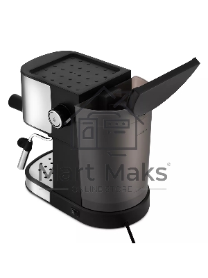 Кофеварка рожковая Kitfort KT-753 черный/нержавеющая сталь, молотый, 1 л, 850 Вт, 15 бар