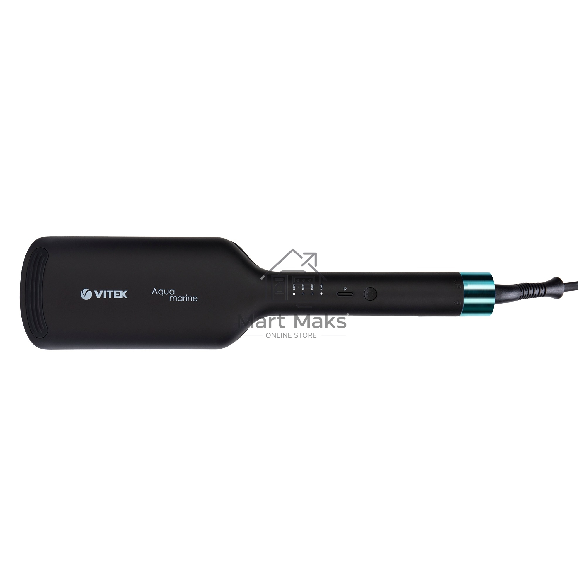 Щипцы Vitek Aquamarine VT-2380 100Вт черный/голубой макс.темп.:200С покрытие:керамическое