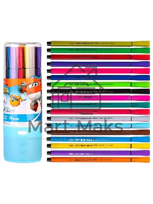 Фломастеры Deli EC150-18 Super Wings 18 цветов, пластиковая туба