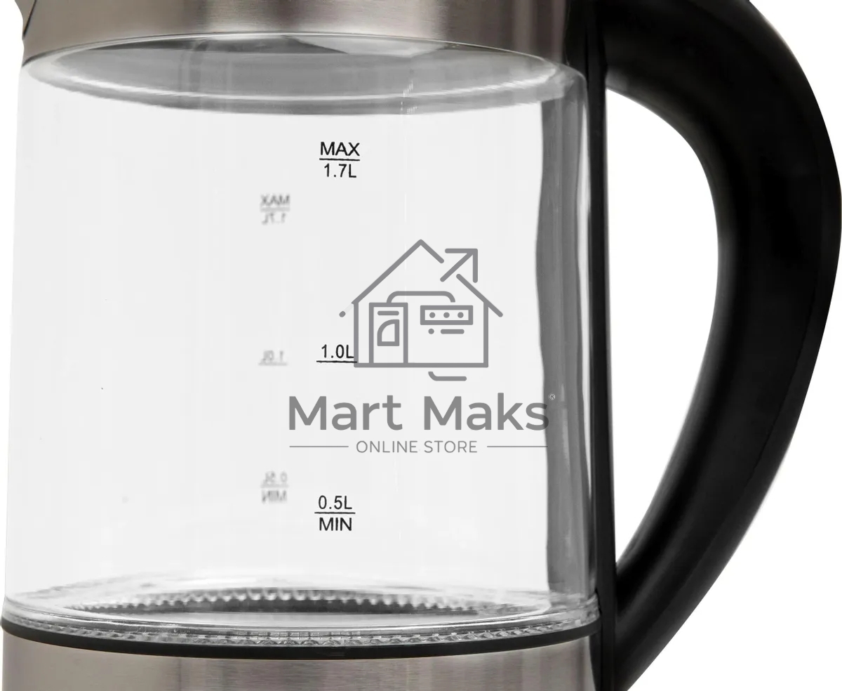 Чайник электрический OASIS K-7GS стальной+черный 1,7л. 2200Вт