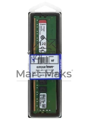 Оперативная память Kingston ValueRAM, DDR4, 8Gb (1x8GB), 2666MHz, CL19, DIMM