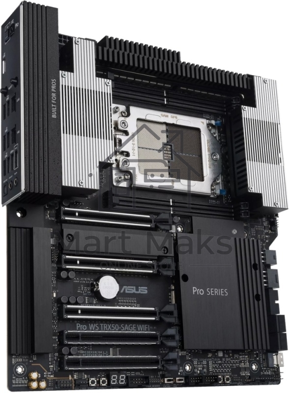Материнская плата ASUS Pro WS TRX50-SAGE WIFI, sTR5, AMD TRX50, 4xDDR5, 4xSATA, 3xM.2, 1xSlimSAS, 1xPCI-E 5.0 x8, 1xPCI-E 4.0 x16, 1xPCI-E 4.0 x4, 2x 10Gb LAN, 2xUSB-A 2.0, 6xUSB-A 3.2 Gen 2, 1xUSB-C 3.2 Gen 2x2, 2x3.5 мм, 5.1, E-ATX