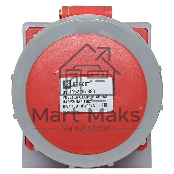Розетка стационарная наружная EKF 1152 ps-1152-16-380 PROxima 3Р+РЕ+N 16А 380В IP67