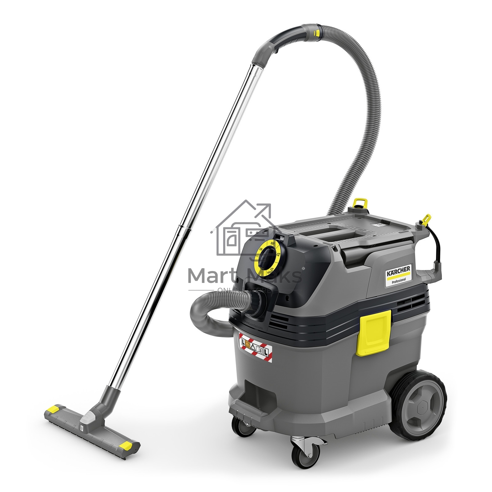 Строительный пылесос Karcher NT 30/1 Tact L серый, 1380 Вт, уборка сухая/сбор воды, пылесборник мешок/контейнер, 30 л