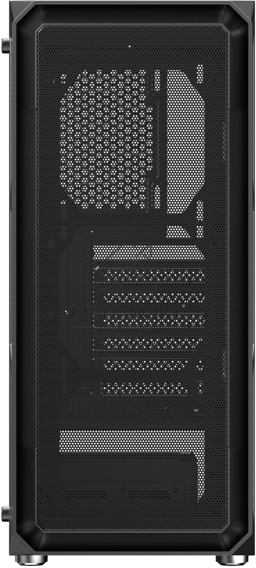 Компьютерный корпус Оклик OCC-MD301 черный без БП ATX 6x120mm 2xUSB2.0 1xUSB3.0 audio bott PSU
