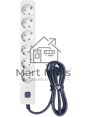 Сетевой фильтр Powercom SP-06W 5,0 м 5.0м (6 розеток) белый/серый (коробка)