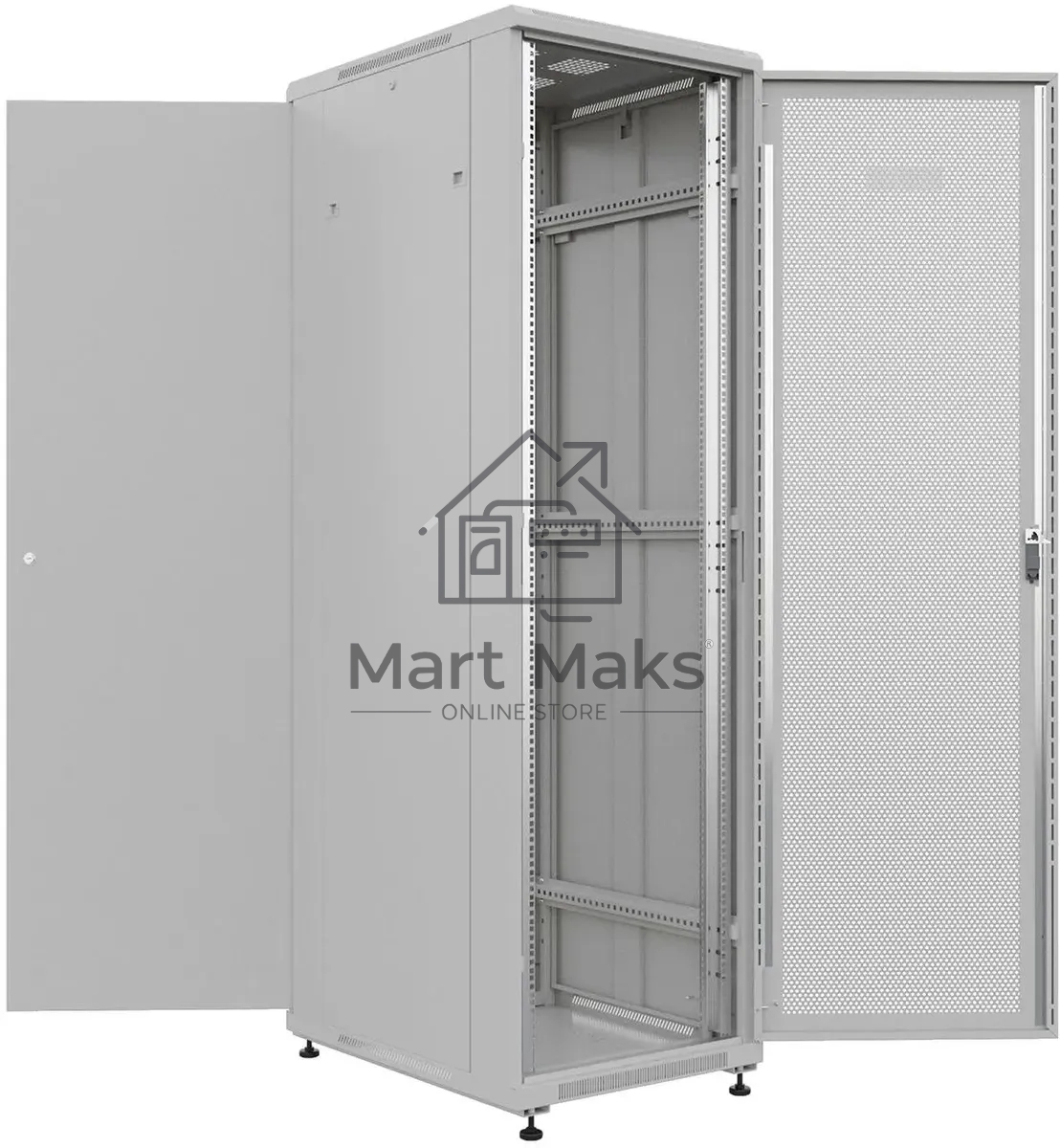 Шкаф серверный NTSS Премиум (NTSS-R22U6080PD) напольный 22U 600x800мм пер.дв.перфор. металл 900кг серый 710мм 54кг 1102мм IP20 сталь