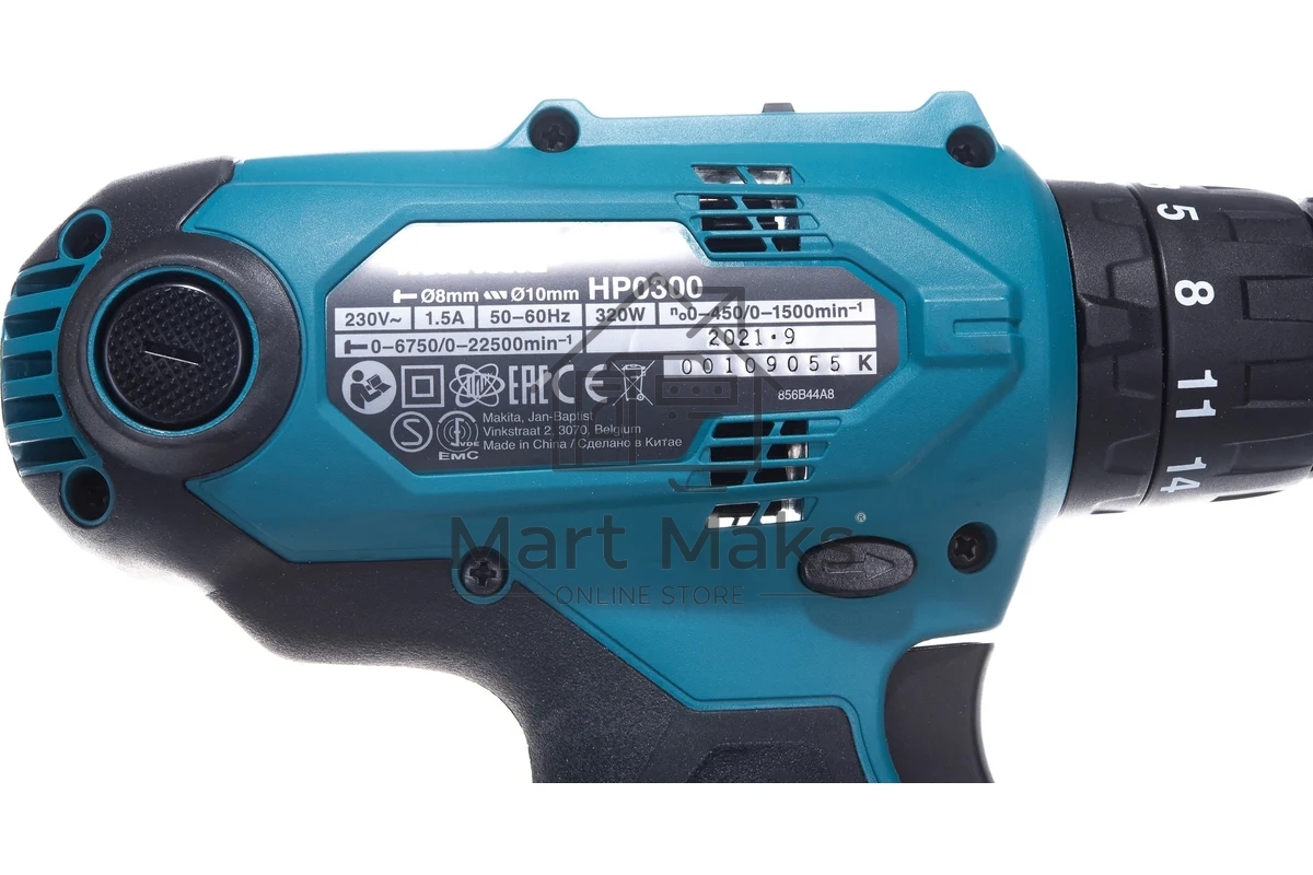 Дрель Makita HP0300, 320Вт, сетевая, ударная