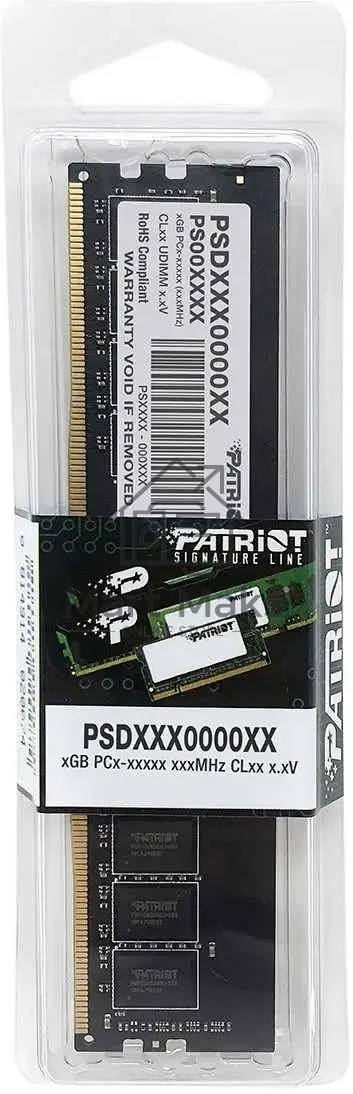 Оперативная память Patriot Signature, DDR4, 16GB (1x16 GB), 3200 MHz, CL22, DIMM