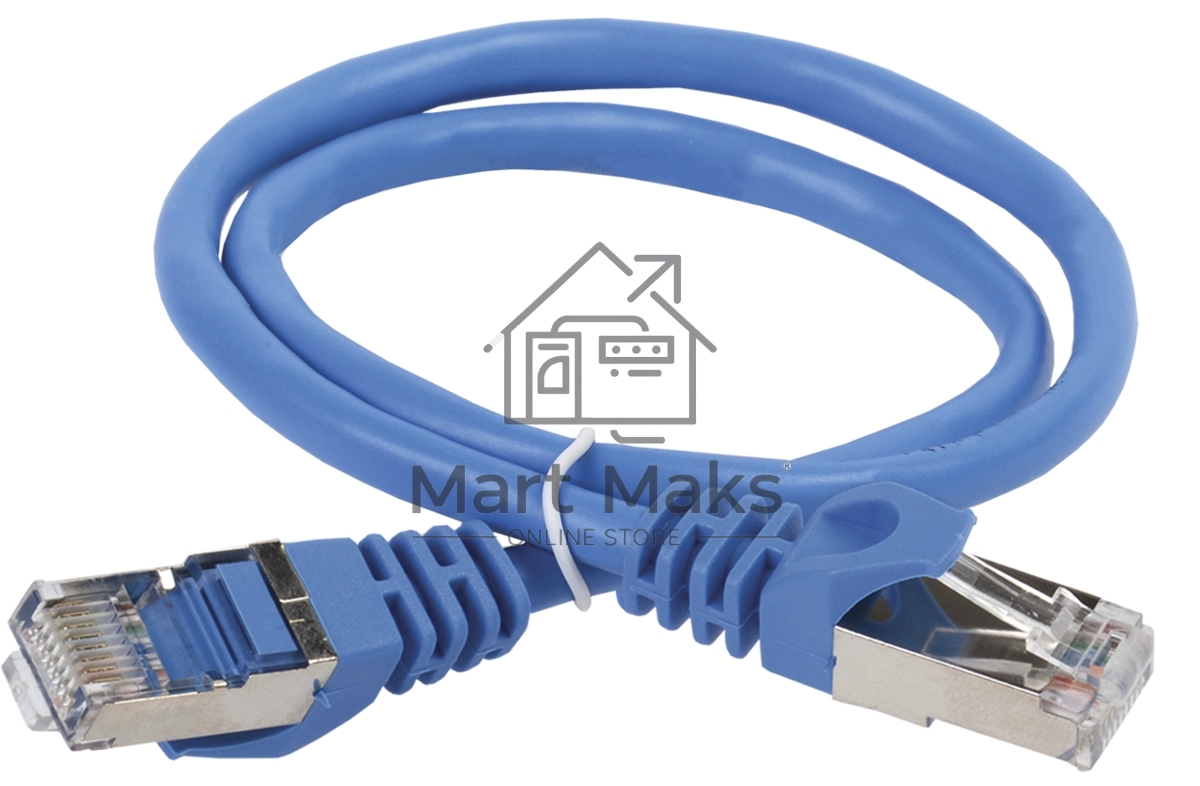 Патч-корд ITK PC03-C5EFL-1M F/FTP RJ-45 вил.-вилка RJ-45 кат.5E 1м синий LSZH