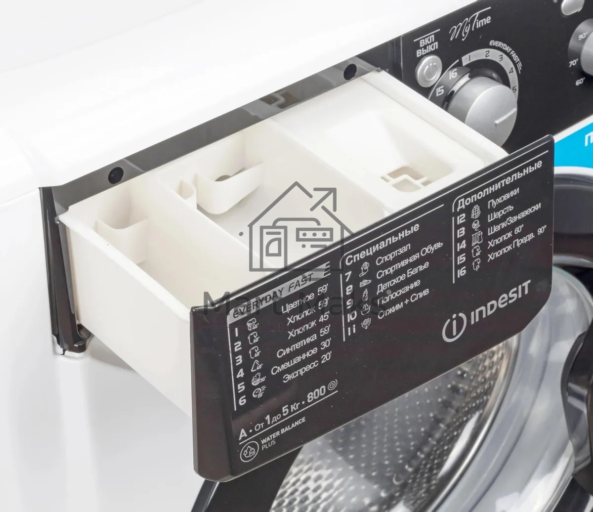 Стиральная машина Indesit EWSB 5085 BK CIS белый, загрузка фронтальная 5 кг, 800 об/мин., класс: А