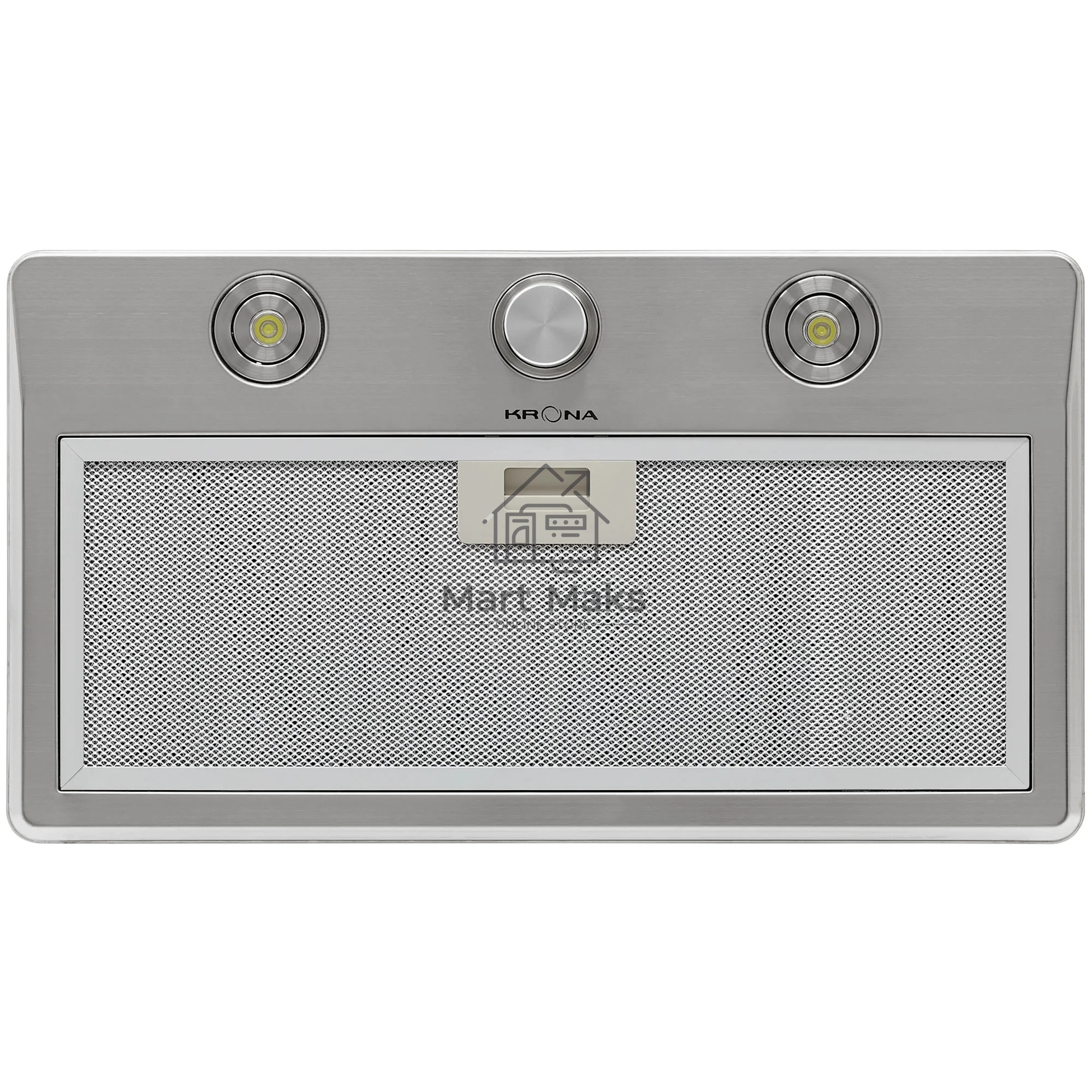 Вытяжка встраиваемая KRONA Sven 600 one knob серебристый, 60 см, 1000 куб. м/ч, 53 дБ