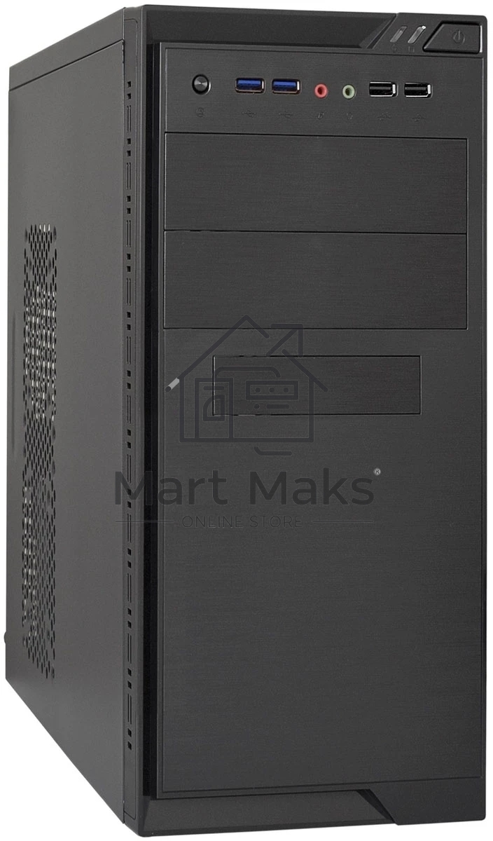 Компьютерный корпус Minitower ExeGate MA-372UX-UNS400 (mATX, БП UNS400 с вент. 12см, 2*USB+2*USB3.0, аудио, черный)