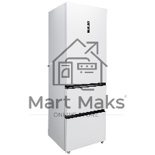 Холодильник DeLonghi DMFS 19PINF BB MATTEO белый трехкамерный 265/140л морозилка снизу, No Frost