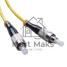 Патч-корд оптический Cabeus Tight Buffer, Duplex LC/FC, OS2 9/125, LSZH, 20м, Ø 3мм, синий хвостовик, жёлтый