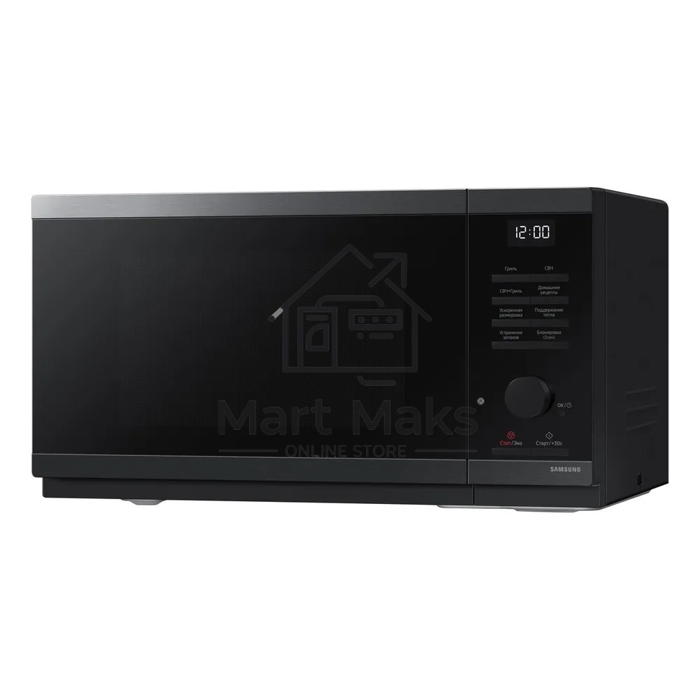 Микроволновая печь Samsung с грилем, MW4000D, 23 л, черная нержавеющая сталь