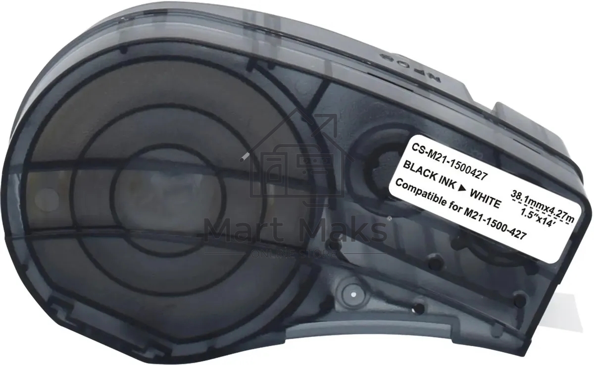 Картридж ленточный Cactus CS-M21-1500427 черный шрифт, белый фон (38.1 мм, 4.27 м) для Brady BMP21-PLUS, BMP21-LAB