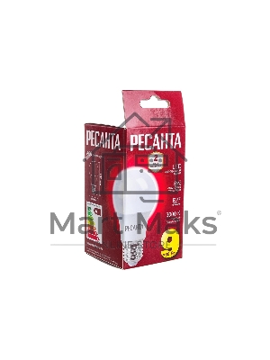 Лампа светодиодная Ресанта LL-R-A60-9W-230-3K-E27 груша, 9 Вт, тепл., Е27