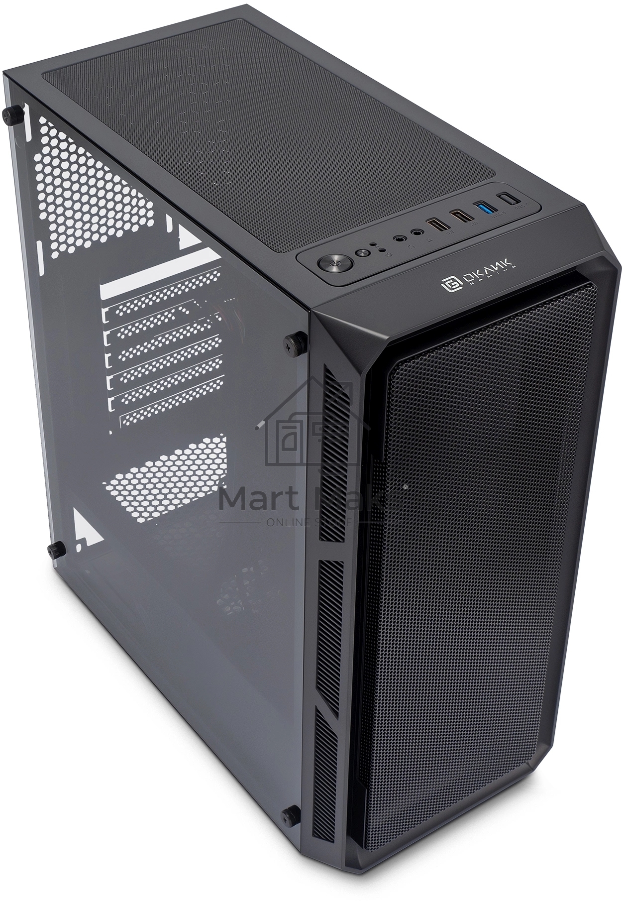 Компьютерный корпус Оклик OCC-MD301 черный без БП ATX 6x120mm 2xUSB2.0 1xUSB3.0 audio bott PSU