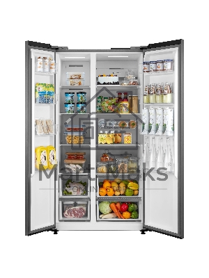 Холодильник Korting KNFS 95780 X нержавеющая сталь двухкамерный 379/213л морозилка сбоку, No Frost, Side by Side