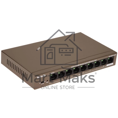 Коммутатор Tenda TEF1109P-8-102W, 8×100 Мбит/с PoE + 1×100 Мбит/с Uplink, неуправляемый