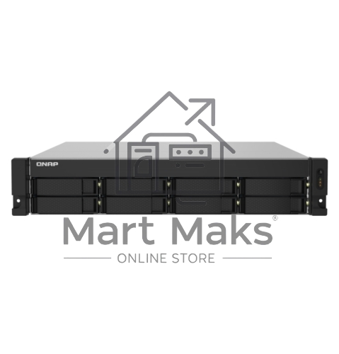 Сетевое хранилище без дисков SMB QNAP TS-832PXU-4G 8-Bay AL324 quad-core 1.7 GHz 2U rackmount NAS, 4GB DDR4 UDIMM RAM (max 1x16GB), SATA 6Gb/s, 2x 10GbE SFP+ LAN, 2x2.5 GbE LAN, 1x PCIe Gen2 x2 slot. W/o RAIL-B02