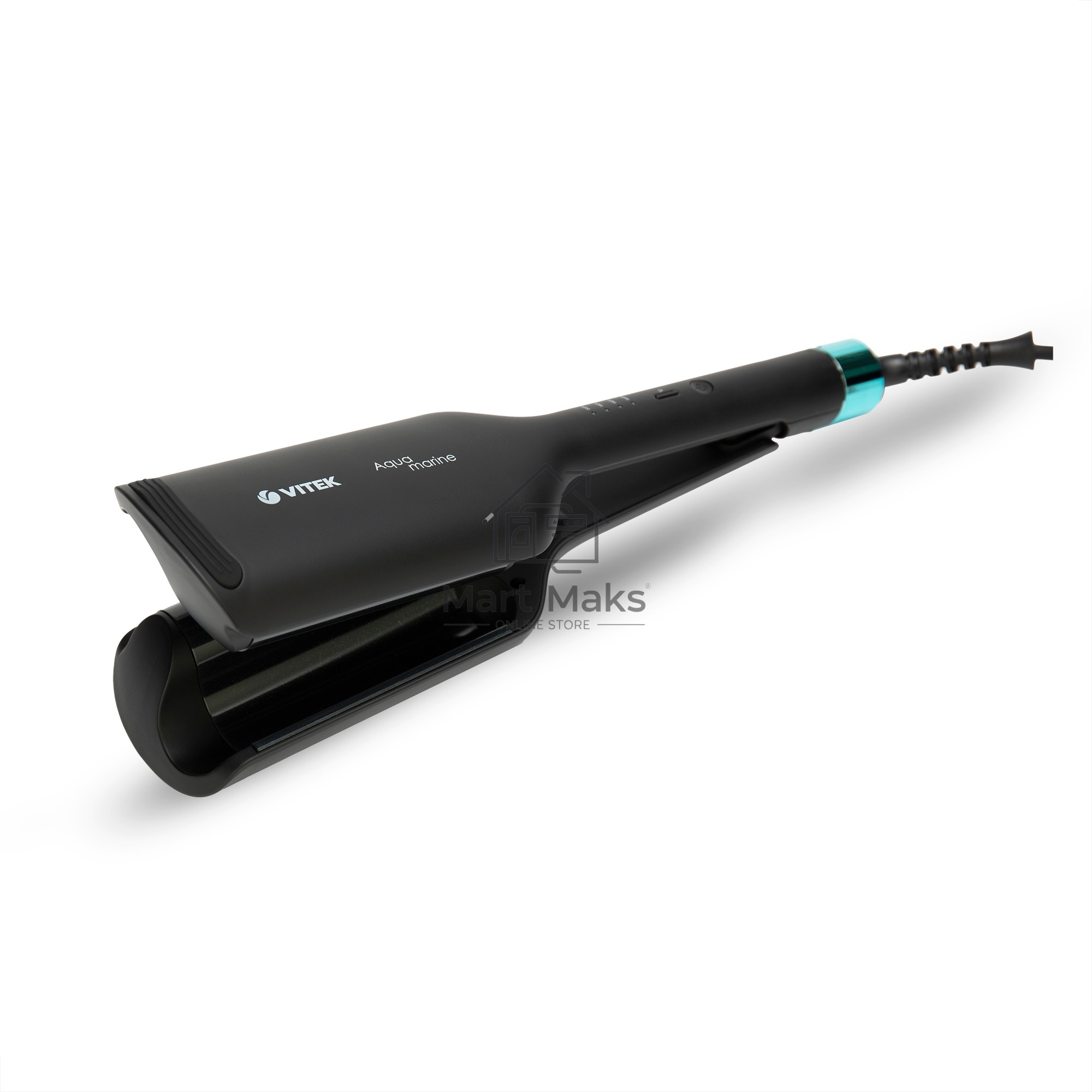Щипцы Vitek Aquamarine VT-2380 100Вт черный/голубой макс.темп.:200С покрытие:керамическое